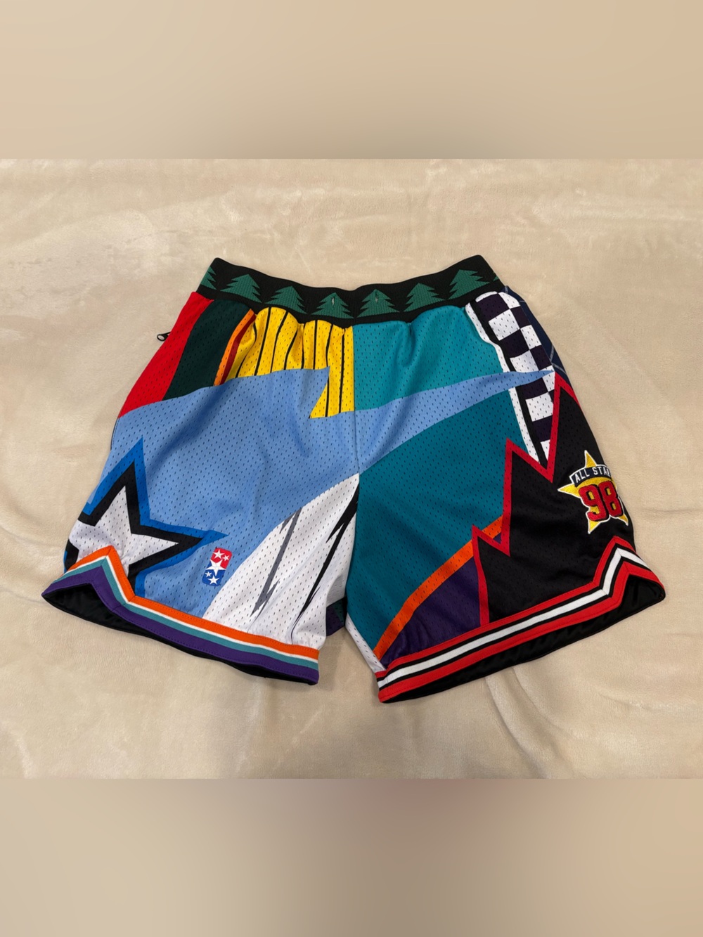 98 All Star Men's 5Tenco Basketball Shorts with Graphic Panels